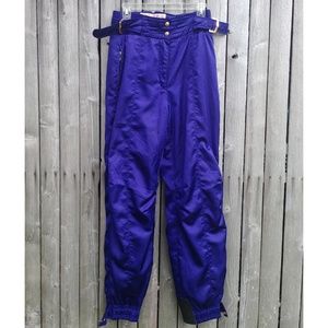 Phenix snowpants shiny cobalt blue gold metal lifestyle ski snow pants Womens 12